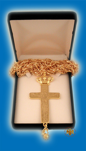 Pectoral Engraved Cross Gold Plated Special Order